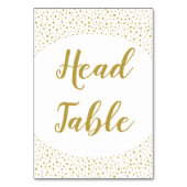 Modern Elegant Gold Confetti Wedding Head Kaart (Achterkant)