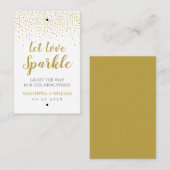 Modern Elegant Gold Confetti Wedding Sparkler Labe Visitekaartje (Voorkant / Achterkant)