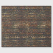 Modern Elegant Gold Copper Brown Tribal Patroon Cadeaupapier (Vlak)