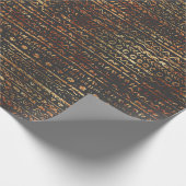 Modern Elegant Gold Copper Brown Tribal Patroon Cadeaupapier (Hoek)