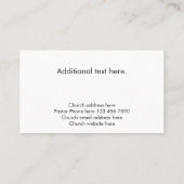 Modern Elegant Gold Custom Text Church Pastor  Visitekaartje (Achterkant)