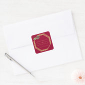 Modern Elegant Gold Custom Vrolijk Kerstfeest Vierkante Sticker (Envelop)