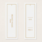 Modern Elegant Gold en White Hang Labels Mini Visitekaartjes (Voorkant /achterkant)