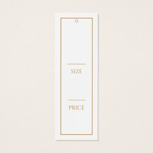 Modern Elegant Gold en White Hang Labels Mini Visitekaartjes (Achterkant)
