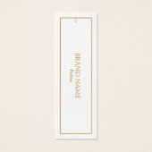 Modern Elegant Gold en White Hang Labels Mini Visitekaartjes (Voorkant)
