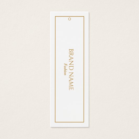 Modern Elegant Gold en White Hang Labels Mini Visitekaartjes (Voorkant)