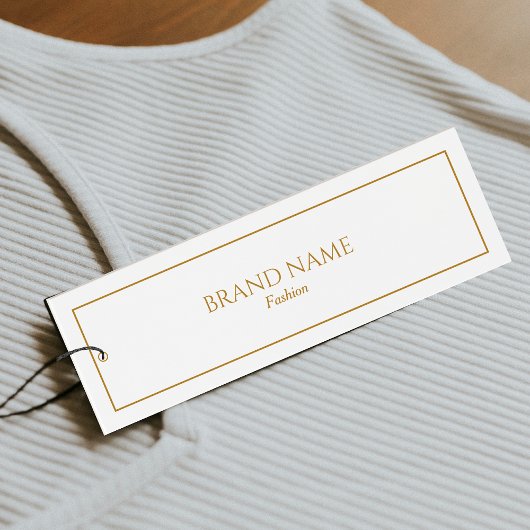 Modern Elegant Gold en White Hang Labels Mini Visitekaartjes