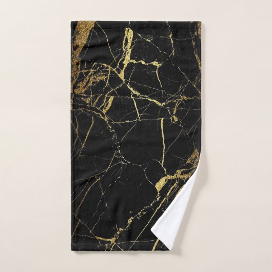 Modern elegant Gold- en zwart marmer-ontwerp Bad Handdoek (Handdoek)