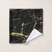 Modern elegant Gold- en zwart marmer-ontwerp Bad Handdoek (Wasdoekje)