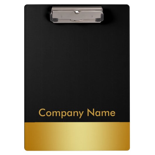 Modern Elegant Gold Faux Foil Company Logo Klembord (Voorkant)