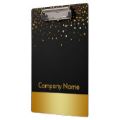 Modern Elegant Gold Faux Folie Company Logo Klembord (Links)