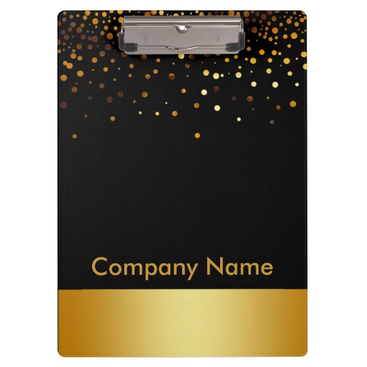 Modern Elegant Gold Faux Folie Company Logo Klembord (Voorkant)