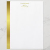Modern Elegant Gold Foil Company Briefhoofd (Voorkant)