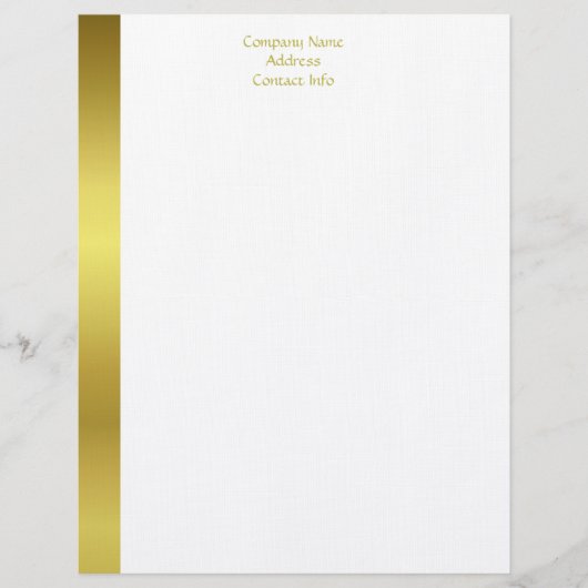 Modern Elegant Gold Foil Company Briefhoofd (Voorkant)