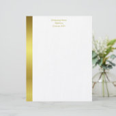 Modern Elegant Gold Foil Company Briefhoofd (Staand voorkant)