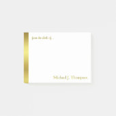 Modern Elegant Gold Foil Post-it® Notes (Voorkant)