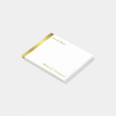 Modern Elegant Gold Foil Post-it® Notes (Schuin)