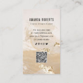 Modern Elegant Gold Foil Visitekaartje | Minimalis (Achterkant)