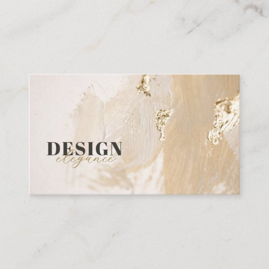 Modern Elegant Gold Foil Visitekaartje | Minimalis (Voorkant)
