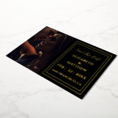 modern elegant Gold-folie, sla de datumkaart op Folie Uitnodiging (Gedraaid)