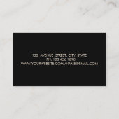 Modern Elegant Gold Frame Confetti,Scissors Hair Visitekaartje (Achterkant)