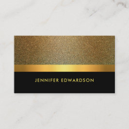Modern Elegant gold glitter black professional Visitekaartje