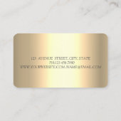 Modern Elegant Gold Glitter Bokeh Ombre Gold Lotus Visitekaartje (Achterkant)