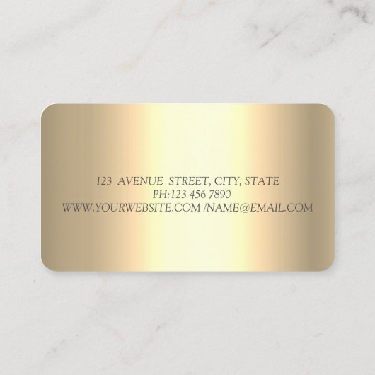 Modern Elegant Gold Glitter Bokeh Ombre Gold Lotus Visitekaartje (Achterkant)