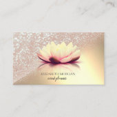 Modern Elegant Gold Glitter Bokeh Ombre Lotus Visitekaartje (Voorkant)