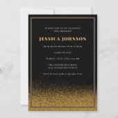 Modern Elegant Gold Glitter Photo Afstuderen Kaart (Achterkant)
