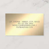 Modern elegant Gold Glitter, Striped, Geometric Visitekaartje (Achterkant)