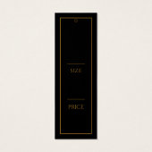 Modern Elegant Gold Hang Labels Mini Visitekaartjes (Achterkant)
