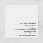 Modern Elegant Gold Infinity Symbol Wood  Vierkante Visitekaartje (Achterkant)