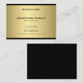 Modern Elegant Gold Kijk Trendy Glamoureuze Luxe Visitekaartje (Voorkant / Achterkant)