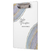 Modern Elegant Gold Lavender Geode Agate Klembord (Links)