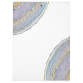 Modern Elegant Gold Lavender Geode Agate Klembord (Achterkant)
