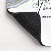 Modern Elegant Gold Lavender Geode Agate Mousepad Muismat (Hoek)