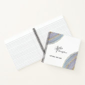 Modern Elegant Gold Lavender Geode Agate Notitiebo Notitieboek (Binnen)