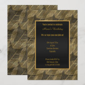 MODERN ELEGANT GOLD LEAF ZWART ALLE OCCASIE KAART (Voorkant / Achterkant)