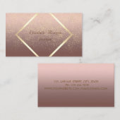 Modern Elegant, Gold Lijst, Confetti Visitekaartje (Voorkant / Achterkant)