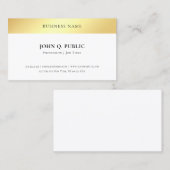 Modern Elegant Gold Look Eenvoudige Sjabloon Popul Visitekaartje (Voorkant / Achterkant)