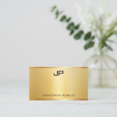 Modern Elegant Gold Look Glamoureus Professioneel Visitekaartje (Staand voorkant)