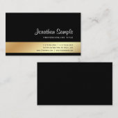 Modern Elegant Gold Look Professioneel Ontwerp Visitekaartje (Voorkant / Achterkant)