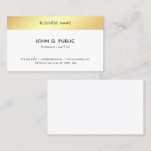Modern Elegant Gold Look Trendy Eenvoudige Sjabloo Visitekaartje (Voorkant / Achterkant)
