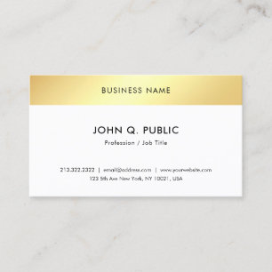 Modern Elegant Gold Look Trendy Eenvoudige Sjabloo Visitekaartje