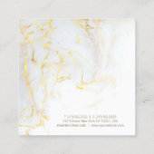 Modern Elegant Gold Marble Luxury Sjabloon Golden Vierkante Visitekaartje (Achterkant)