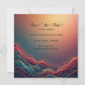 Modern Elegant Gold Marble Navy Terracotta Wedding Save The Date (Voorkant)