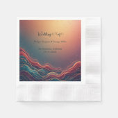 Modern Elegant Gold Marble Navy Terracotta Wedding Servet (Voorkant)