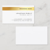 Modern Elegant Gold Minimalist Sjabloon Company Visitekaartje (Voorkant / Achterkant)