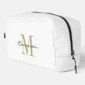Modern Elegant Gold Monogram Personalized Toilettasje (Rechterhoek)